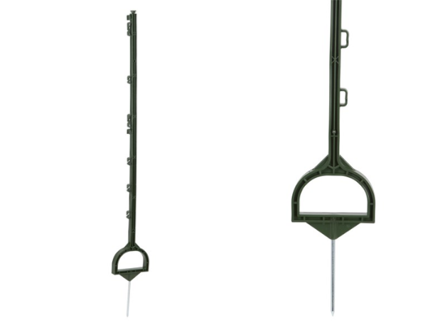 Piquets plastique vert avec étrier